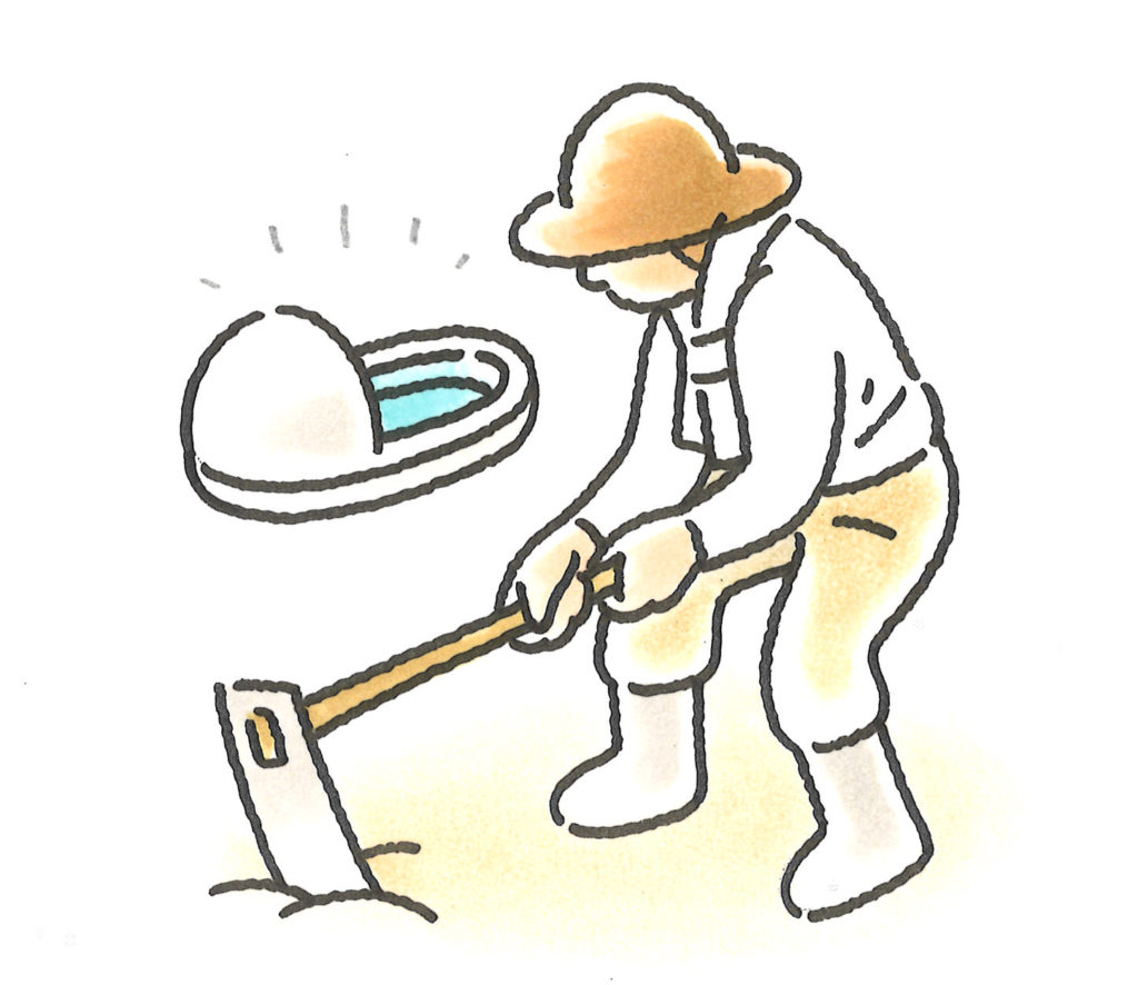 和式トイレ農作業