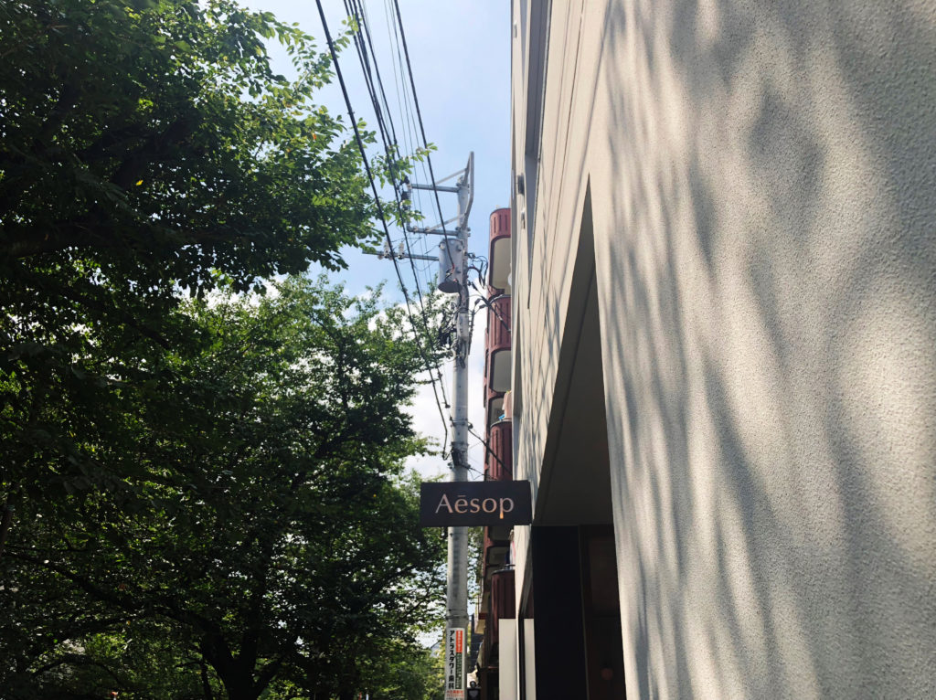 目黒川の桜並木とイソップ東京店
