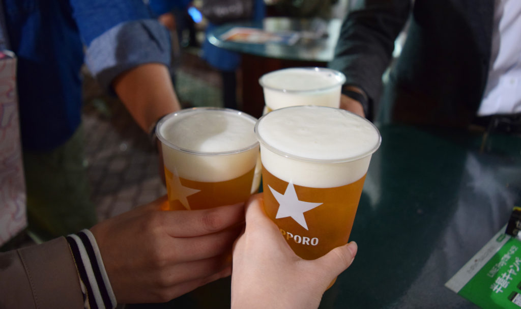 ビールで乾杯