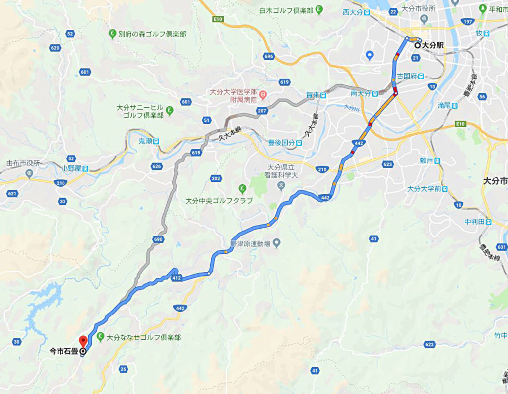 今市の石畳街道の地図