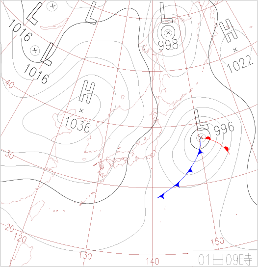 2012年12月1日天気図